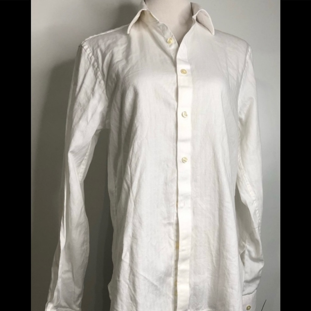 MICHAEL KORS SLIM STRETCH WHITE BUTTON UP DRESS SHIRT